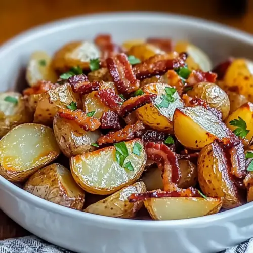 Crispy Bacon Honey Roasted Potatoes
