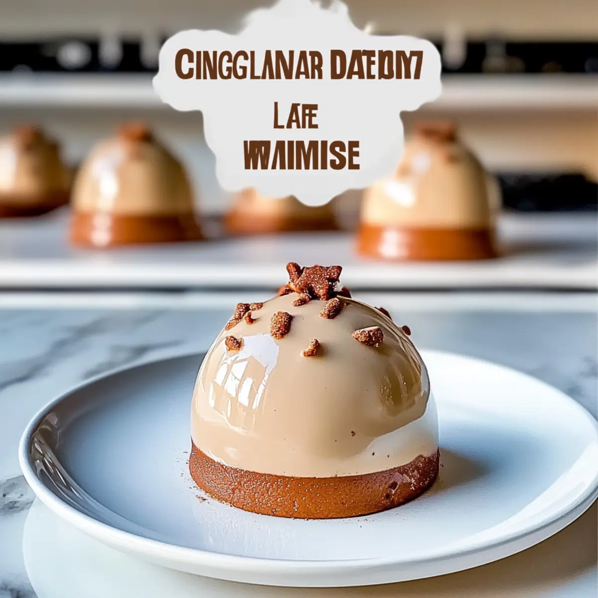 Gingerbread Latte Mousse Domes