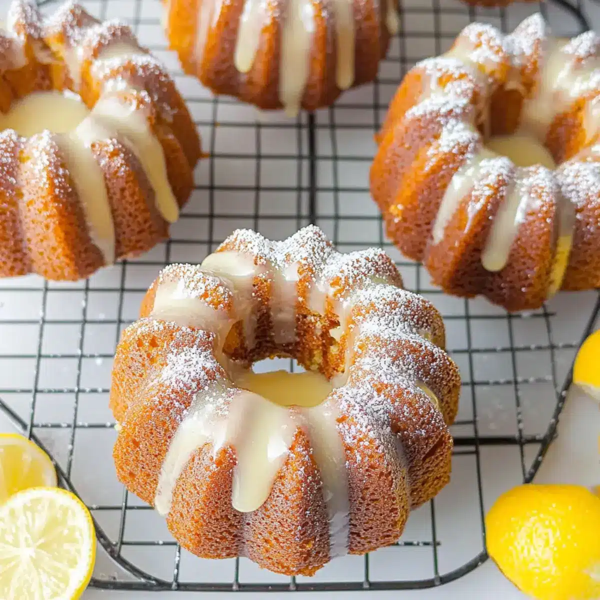 Mini Lemon Poppy Seed Bundt Cake
