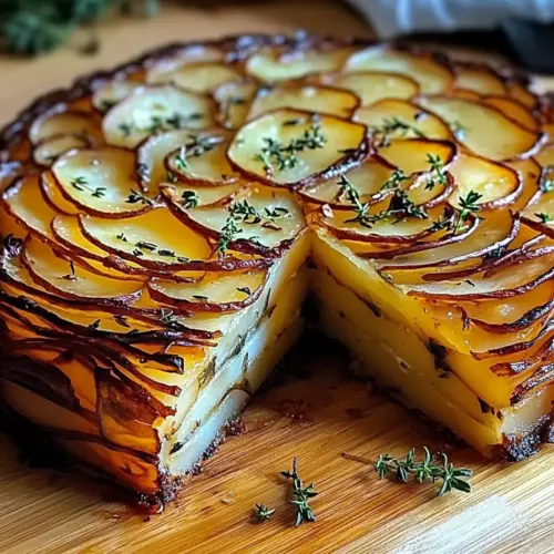 Crispy Balsamic-Thyme Potato Torte