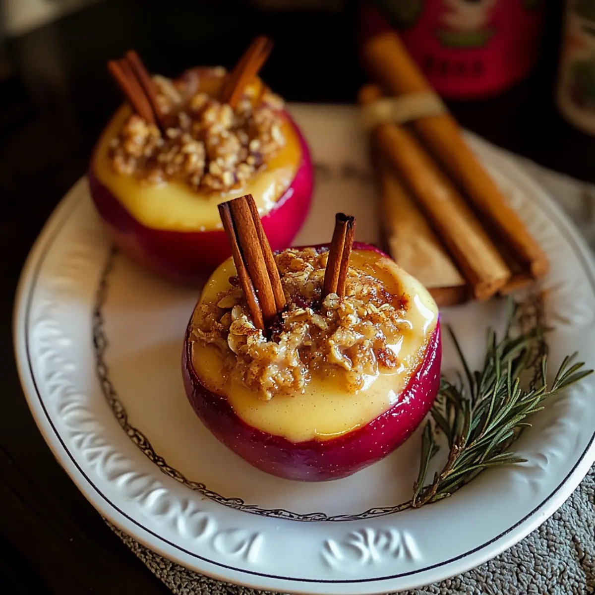Cinnamon Oatmeal Stuffed Apples