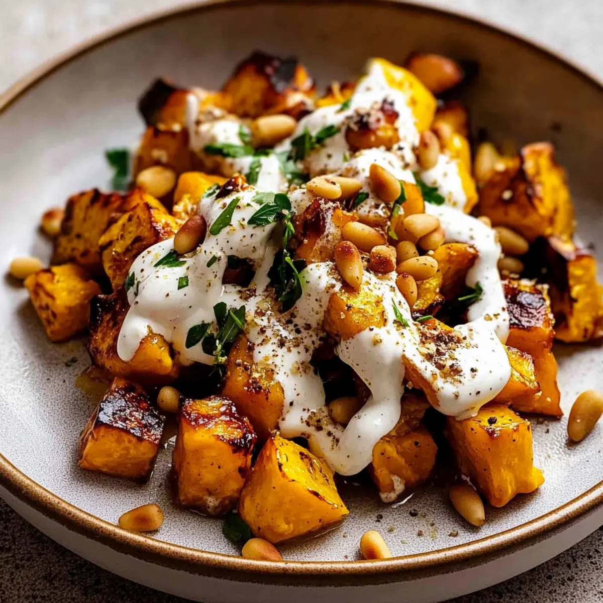 Pumpkin with Yogurt Sauce