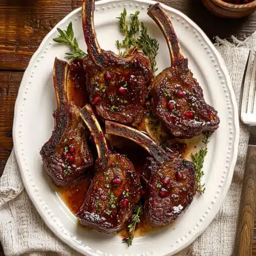 Fancy Pomegranate Lamb Chops
