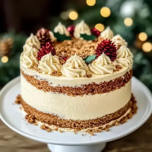 Spice Cake with Eggnog Buttercream