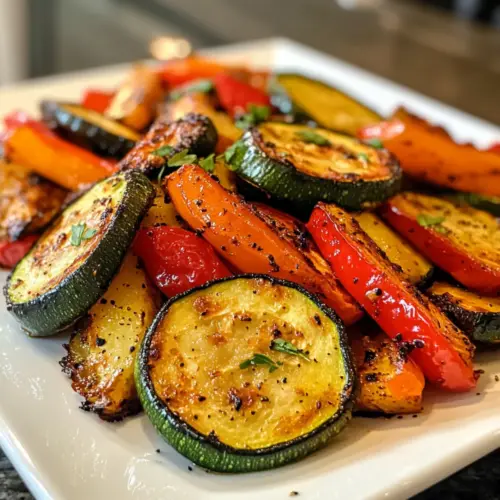 Roasted Zucchini & Bell Peppers