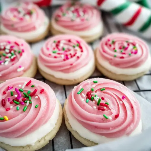 Christmas Pink Velvet Cookies