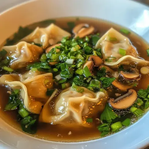 Asian Dumpling Potsticker Soup