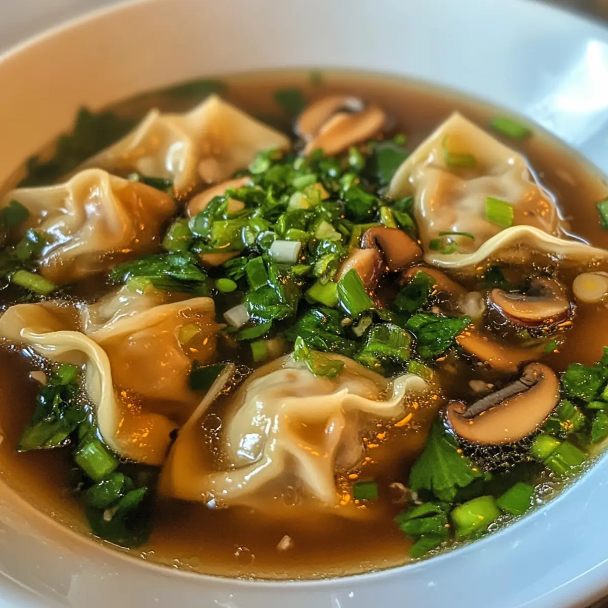 Asian Dumpling Potsticker Soup