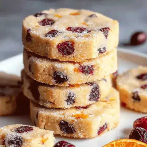 Cranberry Orange Shortbread Cookies