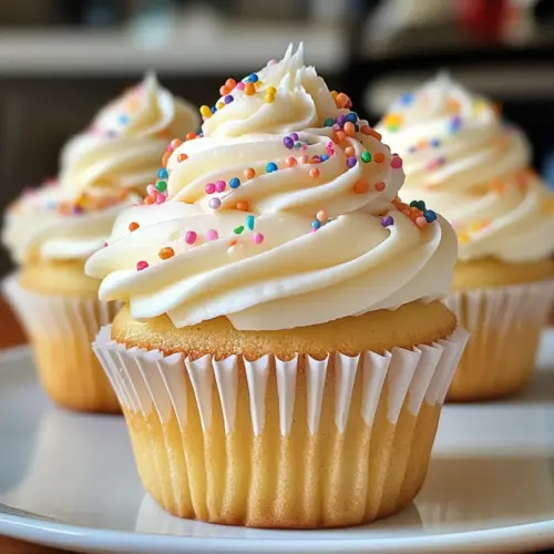 Vanilla Birthday Cupcakes