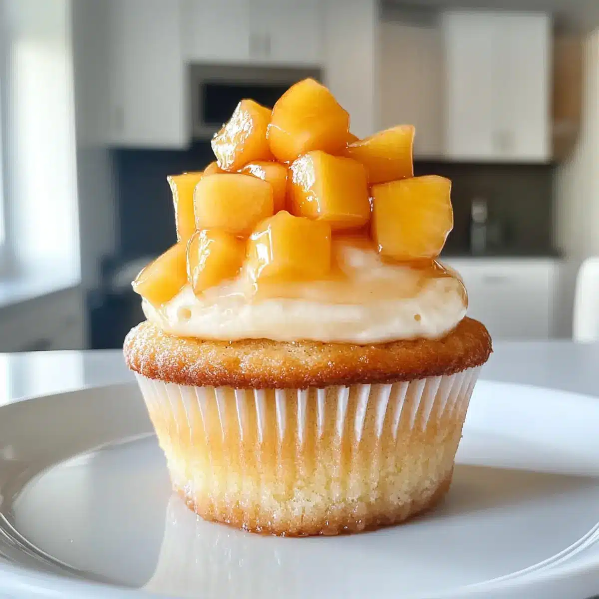 Peach & Honey Cheesecake Cupcakes