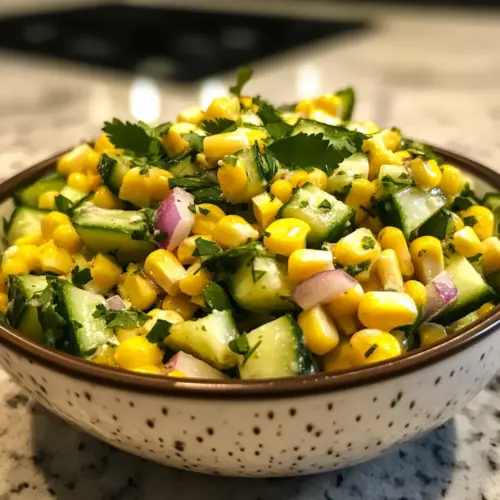 Street Corn Creamy Cucumber Salad