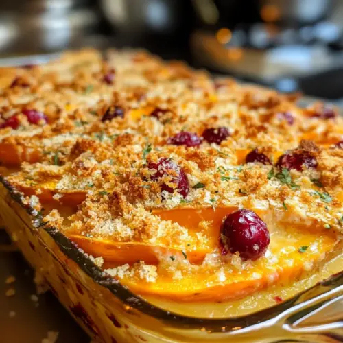 Sweet Potato & Cranberry Gratin