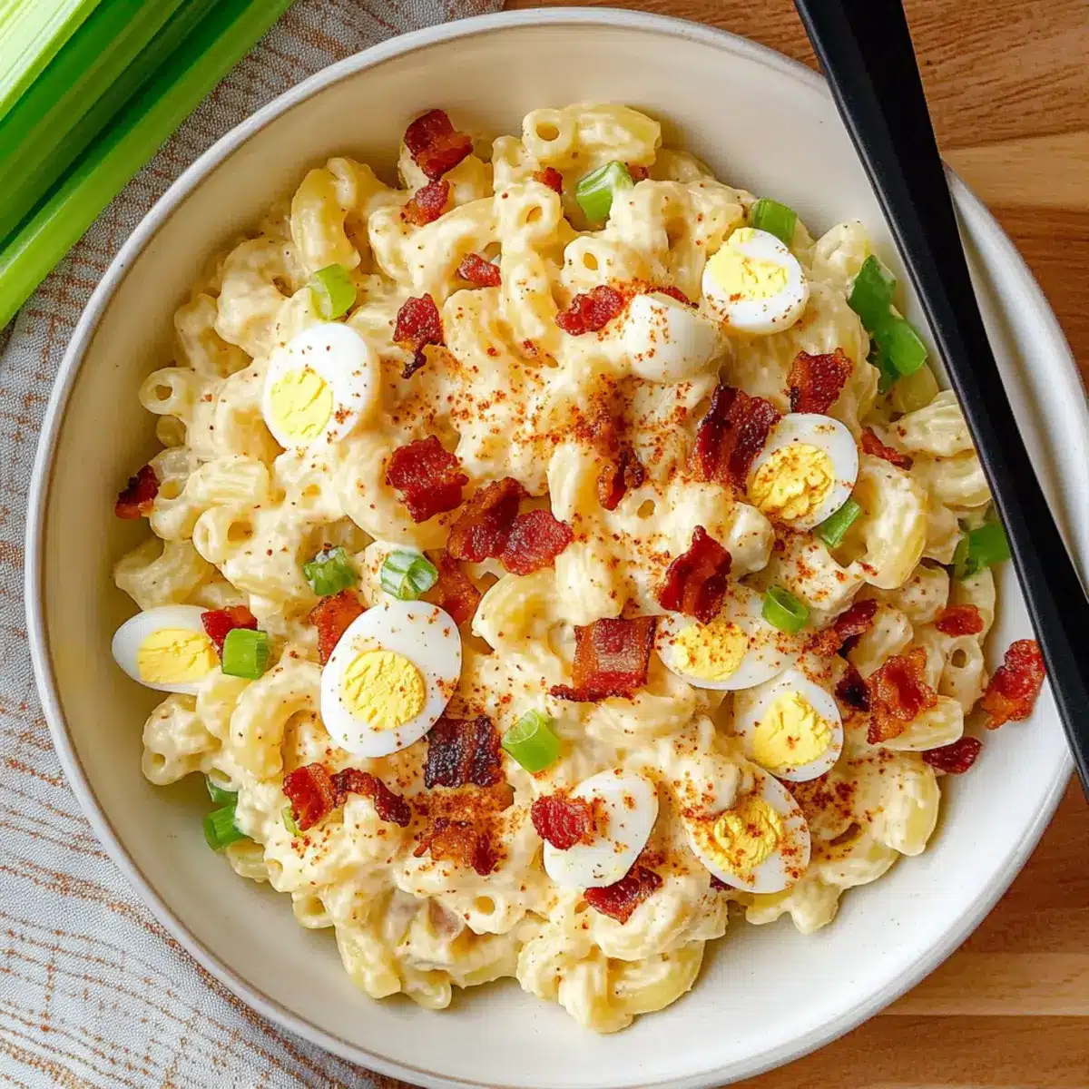 Creamy Deviled Egg Pasta Salad