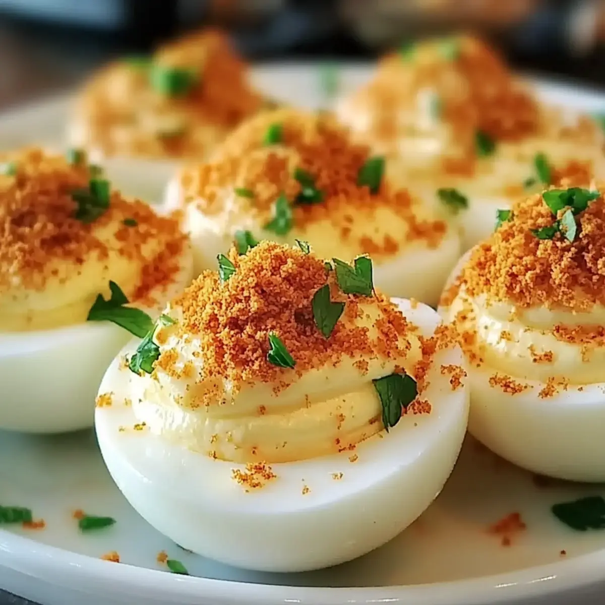 Garlic Parmesan Deviled Eggs